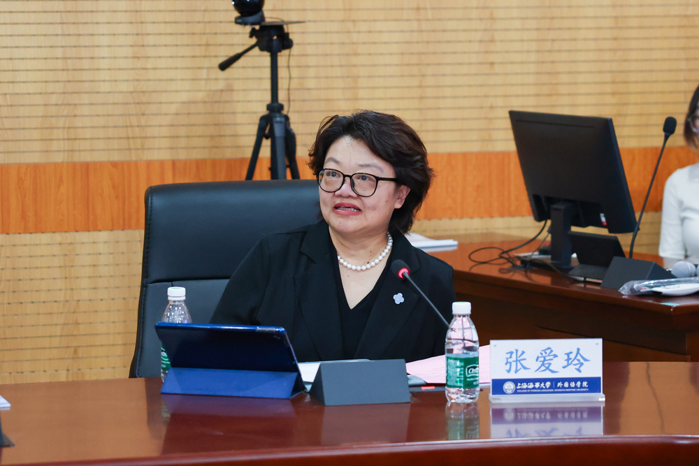 全国翻译专业学位研究生教指委秘书长张爱玲发言